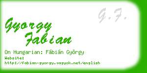 gyorgy fabian business card
