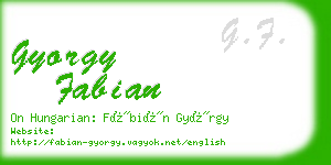 gyorgy fabian business card